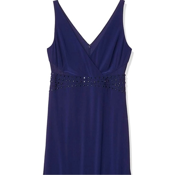 laundry BY SHELLI SEGAL Women's Embellished Waist Gown, Midnight, 2 - Picture 3 of 9